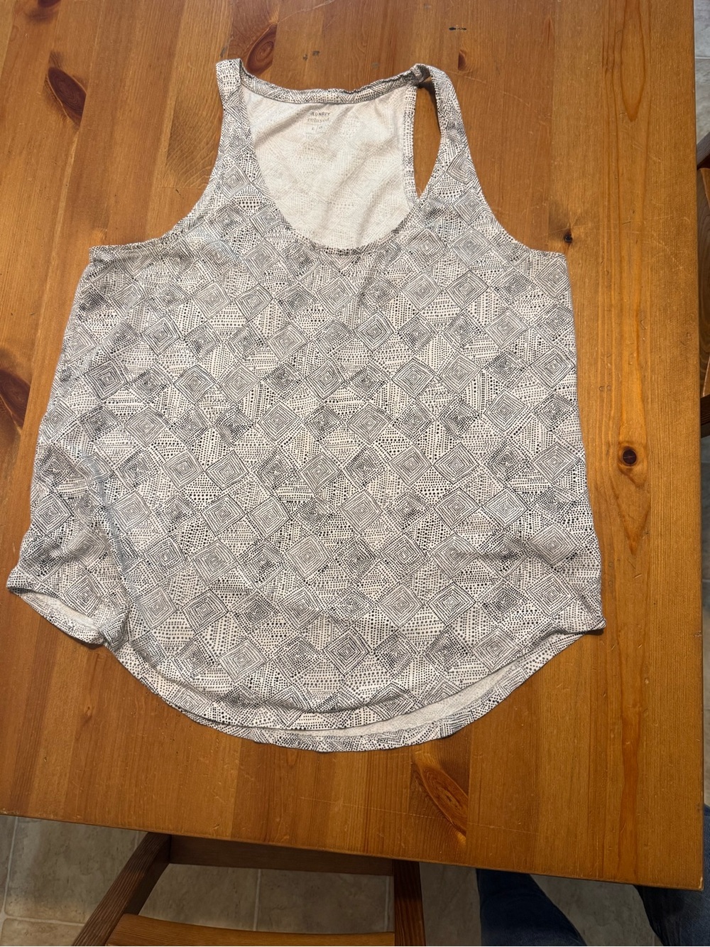 Old Navy Gray Geometric Racerback Tank